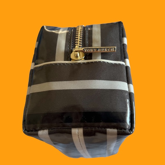TORY BURCH NEW TAGS MAKEUP COSMETIC BAG BRIGITTE CLASSIC STRIPE Mothers Day gift - Picture 7 of 8